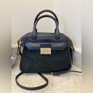 Kate Spade Alice Street Luxe Adrianna Large Satchel in Midnight/Black